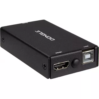 INTER-TECH KT-150H KVM-liideseadapter RJ-45 (host) HDMI-väljundile, juhtmega, max 1980×1080, metallist, must
