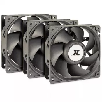 Ventilaatorikomplekt Inter-Tech 88887368 arvutijahutussüsteem 12 cm must 3 tk