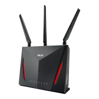 Lauapealne traadita ruuter ASUS RT-AC2900, kaheribaline 2,4/5 GHz, Wi‑Fi 5 (802.11ac), 2917 Mbit/s, Gigabit Ethernet, 4 LAN-porti, USB, 4 antenni