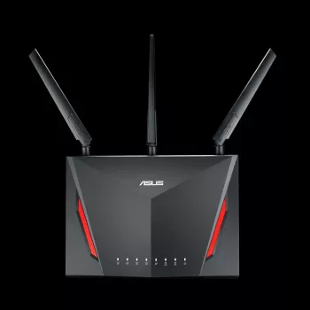 Lauapealne traadita ruuter ASUS RT-AC2900, kaheribaline 2,4/5 GHz, Wi‑Fi 5 (802.11ac), 2917 Mbit/s, Gigabit Ethernet, 4 LAN-porti, USB, 4 antenni