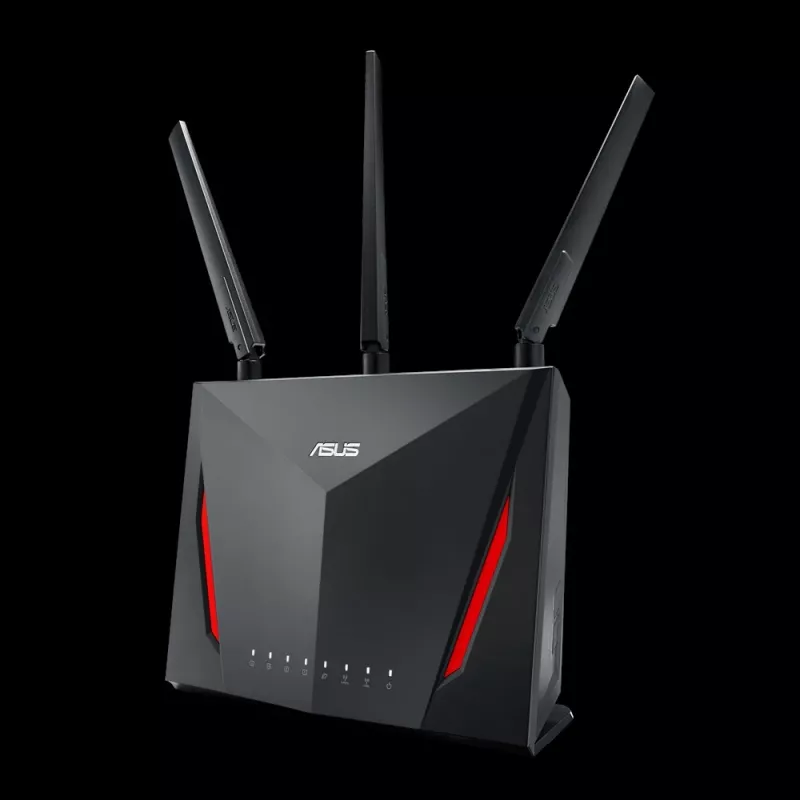 Lauapealne traadita ruuter ASUS RT-AC2900, kaheribaline 2,4/5 GHz, Wi‑Fi 5 (802.11ac), 2917 Mbit/s, Gigabit Ethernet, 4 LAN-porti, USB, 4 antenni