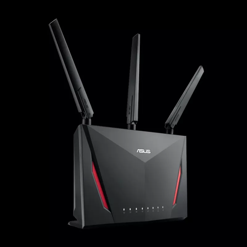 Lauapealne traadita ruuter ASUS RT-AC2900, kaheribaline 2,4/5 GHz, Wi‑Fi 5 (802.11ac), 2917 Mbit/s, Gigabit Ethernet, 4 LAN-porti, USB, 4 antenni