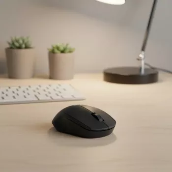 Logitech hiir M330 SILENT PLUS — RF juhtmevaba, paremakäeline, 1000 DPI, 3 nuppu, kerimisratas, must, patareitoide