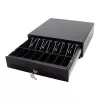 Elektrooniline kassasahtel Olympia SD 330A, metallkorpus, sisend 12–14 V, laius 335 mm, sügavus 330 mm, kõrgus 104 mm, sisaldab 2 võtit