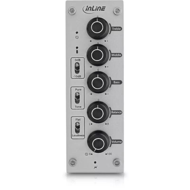 InLine AmpEQ mobile, Tri-Tone Hi-Res AUDIO eel- ja kõrvaklapivõimendi, 3,5 mm stereopesa
