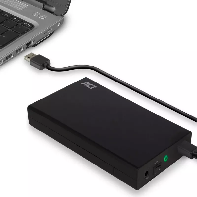 Kõvaketta/SSD korpus ACT AC1405 3.5 tolli SATA USB 3.2 Gen1 must