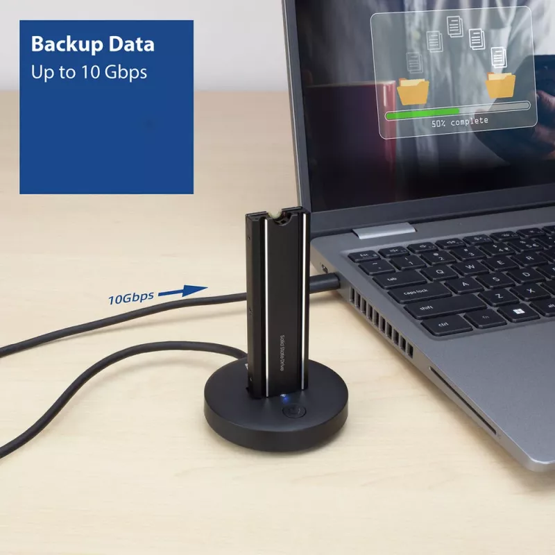 ACT M.2 NVMe/PCIe SSD dokkimisjaam USB-C 3.2 Gen2 Must