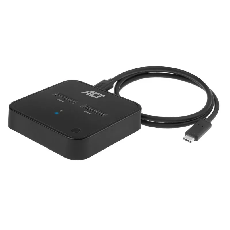 ACT M.2 NVMe/PCIe kahe SSD dokkimis- ja kloonimisjaam, USB-C 3.2 Gen2