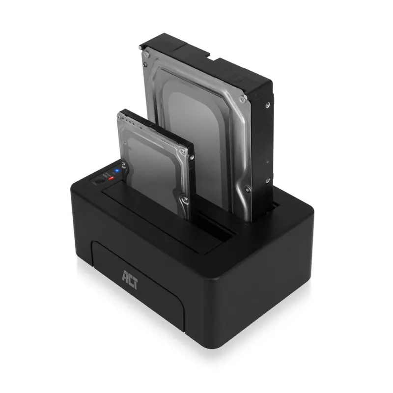 ACT 2,5-tolline ja 3,5-tolline SATA kahe HDD/SSD dokkimisjaam, USB 3.2 Gen1