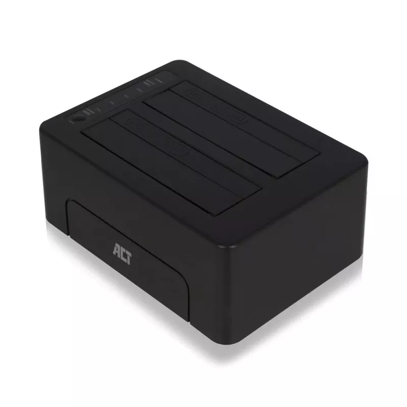 ACT 2,5-tolline ja 3,5-tolline SATA kahe HDD/SSD dokkimisjaam, USB 3.2 Gen1
