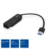 ACT USB-adapterkaabel 2,5-tollise SATA HDD/SSD jaoks AC1510 0,15 m must