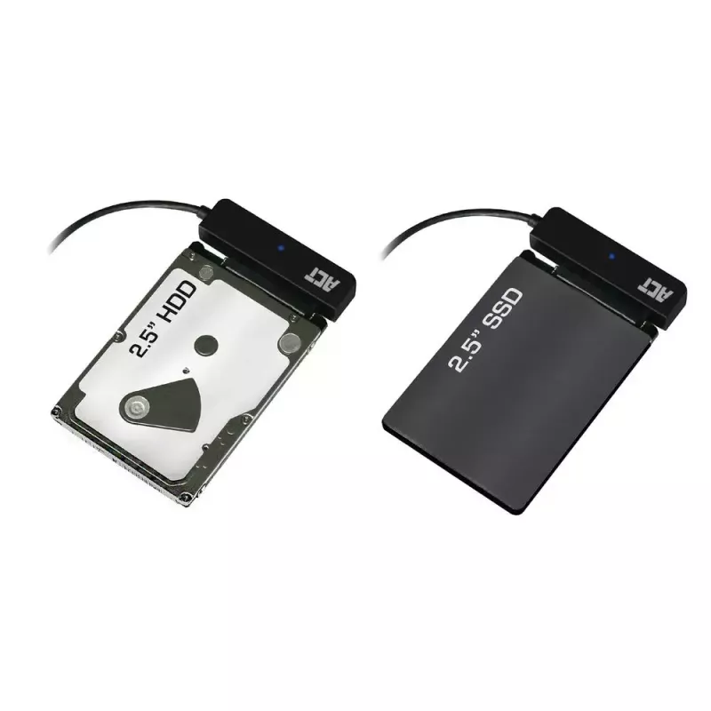 ACT USB-C adapterkaabel 2,5-tollise SATA HDD/SSD jaoks AC1525 0,15 m Must