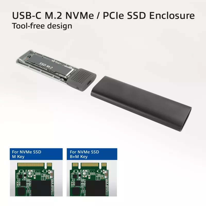 SSD korpus ACT AC1615 USB-C M.2 NVMe PCIe 10 Gbit/s Must