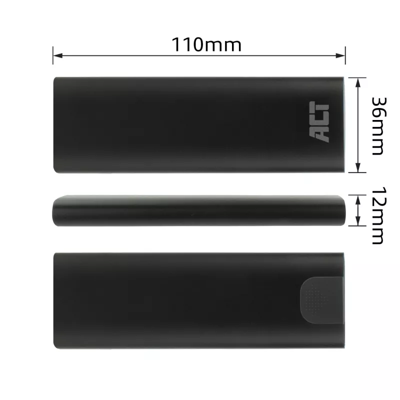 SSD korpus ACT AC1615 USB-C M.2 NVMe PCIe 10 Gbit/s Must