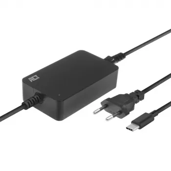 ACT USB-C sülearvuti laadija Power Delivery profiilidega 65 W, sülearvuti, siseruumides, 100–240 V, 50/60 Hz, 65 W, 5–20 V