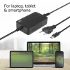 ACT USB-C sülearvuti laadija Power Delivery profiilidega 65 W, sülearvuti, siseruumides, 100–240 V, 50/60 Hz, 65 W, 5–20 V