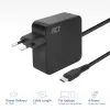 ACT USB-C seinast laadija sülearvutile 65W Power Delivery profiilidega, 2 meetrit
