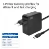 ACT USB-C seinast laadija sülearvutile 65W Power Delivery profiilidega, 2 meetrit