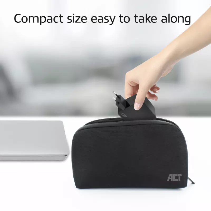 ACT USB-C seinast laadija sülearvutile 65W Power Delivery profiilidega, 2 meetrit