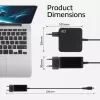 ACT USB-C seinast laadija sülearvutile 65W Power Delivery profiilidega, 2 meetrit