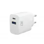 ACT USB-C ja USB-A laadija 20 W Power Delivery PPS, Quick Charge, GaNFast