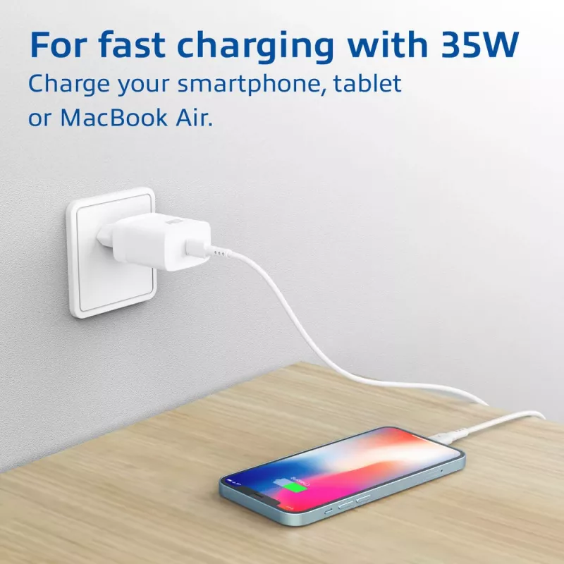 USB-C laadija ACT 35W Power Delivery PPS GaNFast Universal