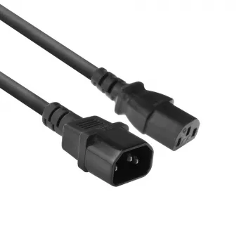 Toitekaabel C13 C14 must 1,8 m ACT Powercord