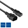 Toitekaabel C13 C14 must 1,8 m ACT Powercord