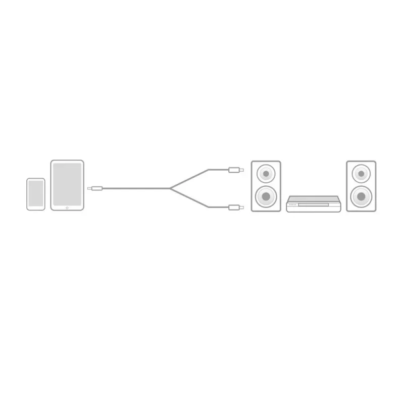 AC3605 helikaabel 1,5 m 3,5 mm kuni 2 x RCA Must