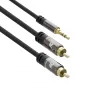 ACT 5 meetrit kvaliteetne audioühenduskaabel 1x 3,5 mm stereopistiku isane - 2x RCA isane