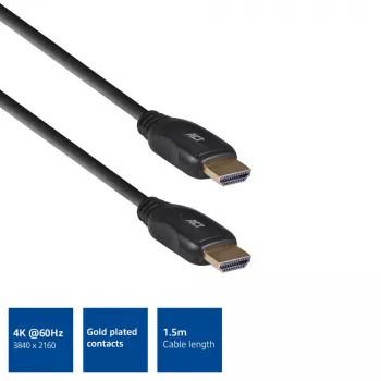 ACT 1,5 m HDMI kiire video kaabel v2.0 HDMI-A isane - HDMI-A isane