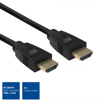 ACT 2-meetrine HDMI 8K Ultra High Speed kaabel v2.1 HDMI-A isane - HDMI-A isane