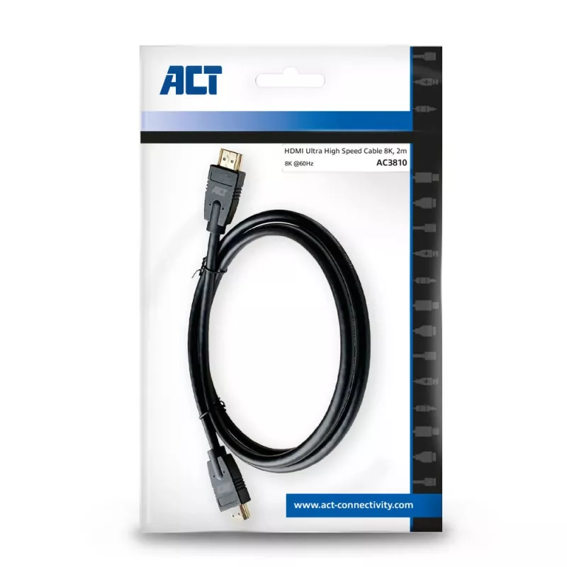 ACT 2-meetrine HDMI 8K Ultra High Speed kaabel v2.1 HDMI-A isane - HDMI-A isane