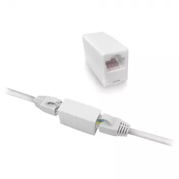Modulaarne RJ-45 ühenduspesa ACT AC4105 valge, pistik 1: RJ-45, pistik 2: RJ-45