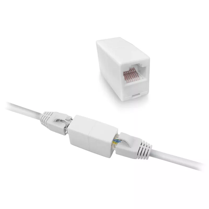 Modulaarne RJ-45 ühenduspesa ACT AC4105 valge, pistik 1: RJ-45, pistik 2: RJ-45