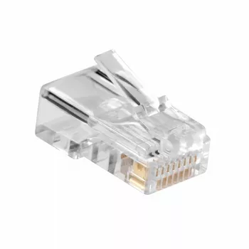 ACT modulaarne CAT5E RJ-45-pistik ACT AC4110 isane hõbedane läbipaistev 10 tk