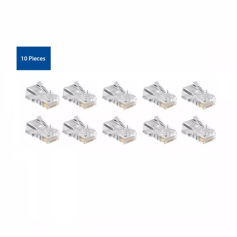 ACT modulaarne CAT5E RJ-45-pistik ACT AC4110 isane hõbedane läbipaistev 10 tk