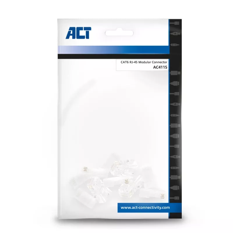 ACT Modulaarne RJ-45-pistik CAT6 10 tk