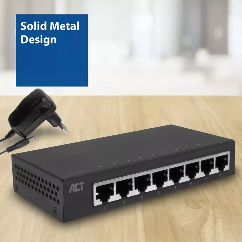Haldamatu lüliti ACT AC4418 8 porti Gigabit Ethernet 10/100/1000