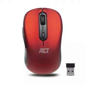 ACT juhtmevaba hiir 1600 DPI paremakäeline optiline RF juhtmevaba punane