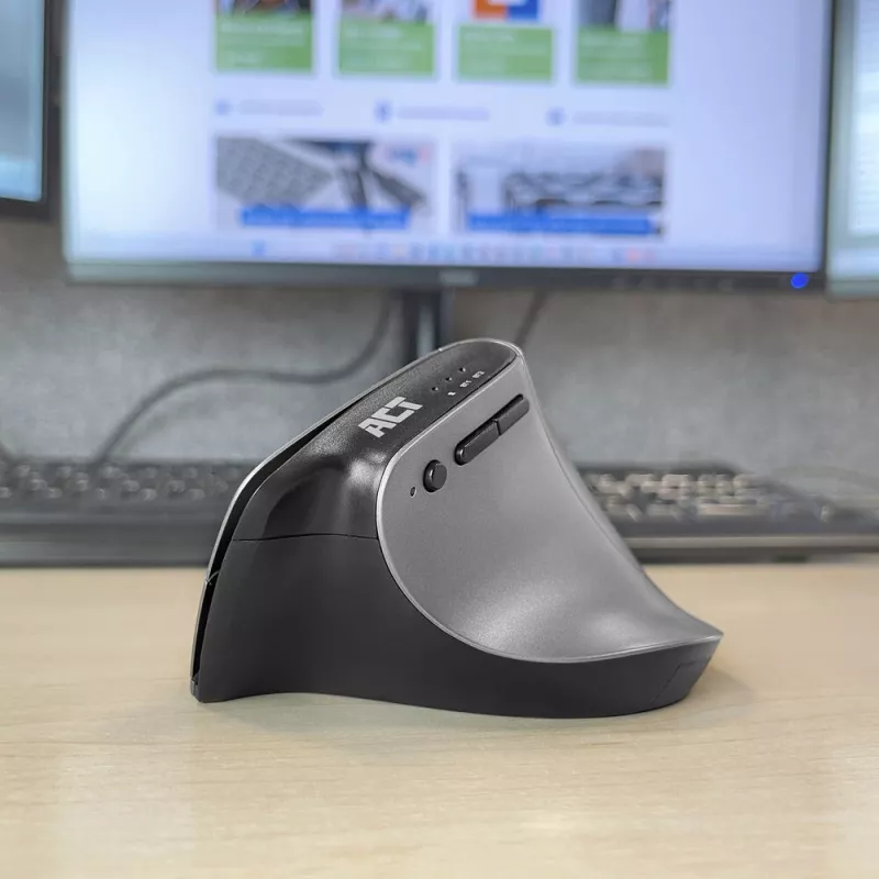ACT juhtmevaba ergonoomiline hiir Bluetoothi ja USB-C/USB-A-ga