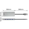 USB-jaotur ACT AC6121 Type-A 5000 Mbit/s Alumiinium