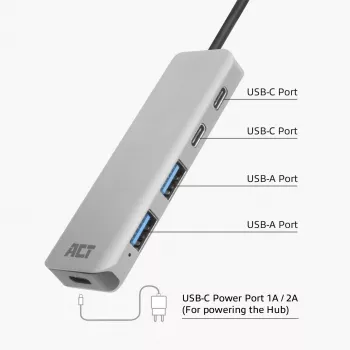 USB-jaotur ACT AC6125 3.2 Gen 1 Type-A 5000 Mbit/s Hall