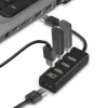USB-jaotur ACT AC6205 2.0 480 Mbit/s Must 0,12 m