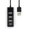 USB-jaotur ACT AC6205 2.0 480 Mbit/s Must 0,12 m