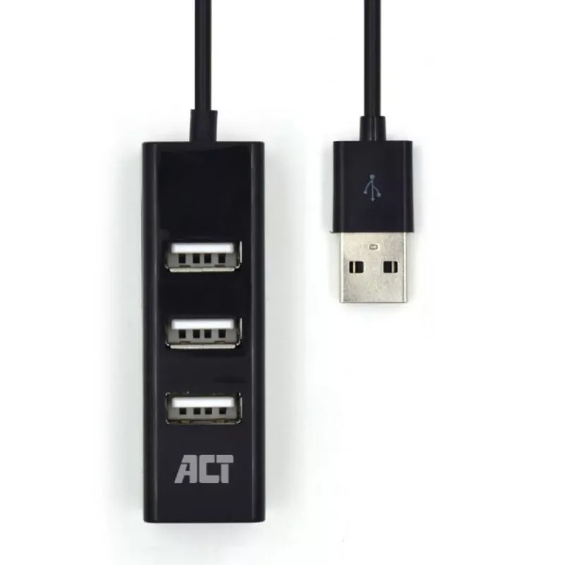 USB-jaotur ACT AC6205 2.0 480 Mbit/s Must 0,12 m