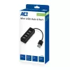 USB-jaotur ACT AC6205 2.0 480 Mbit/s Must 0,12 m