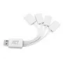 ACT USB-jaotur 4 porti USB-A painduv USB 3.2 Gen 1 valge 480 Mbit/s