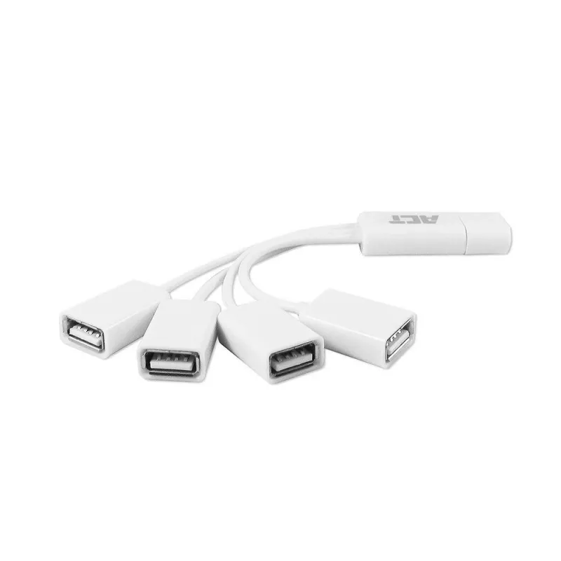 ACT USB-jaotur 4 porti USB-A painduv USB 3.2 Gen 1 valge 480 Mbit/s