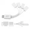 ACT USB-jaotur 4 porti USB-A painduv USB 3.2 Gen 1 valge 480 Mbit/s